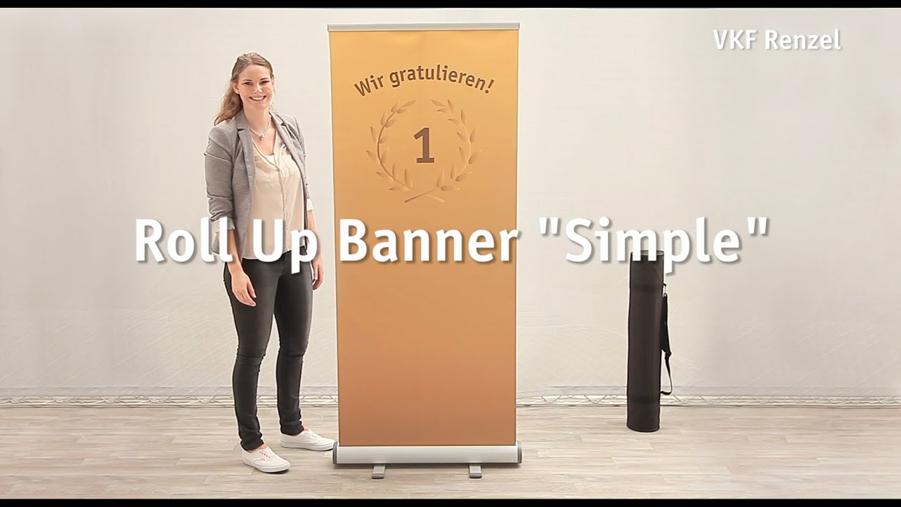 Rollbanner Simple Banner Stand Demonstration