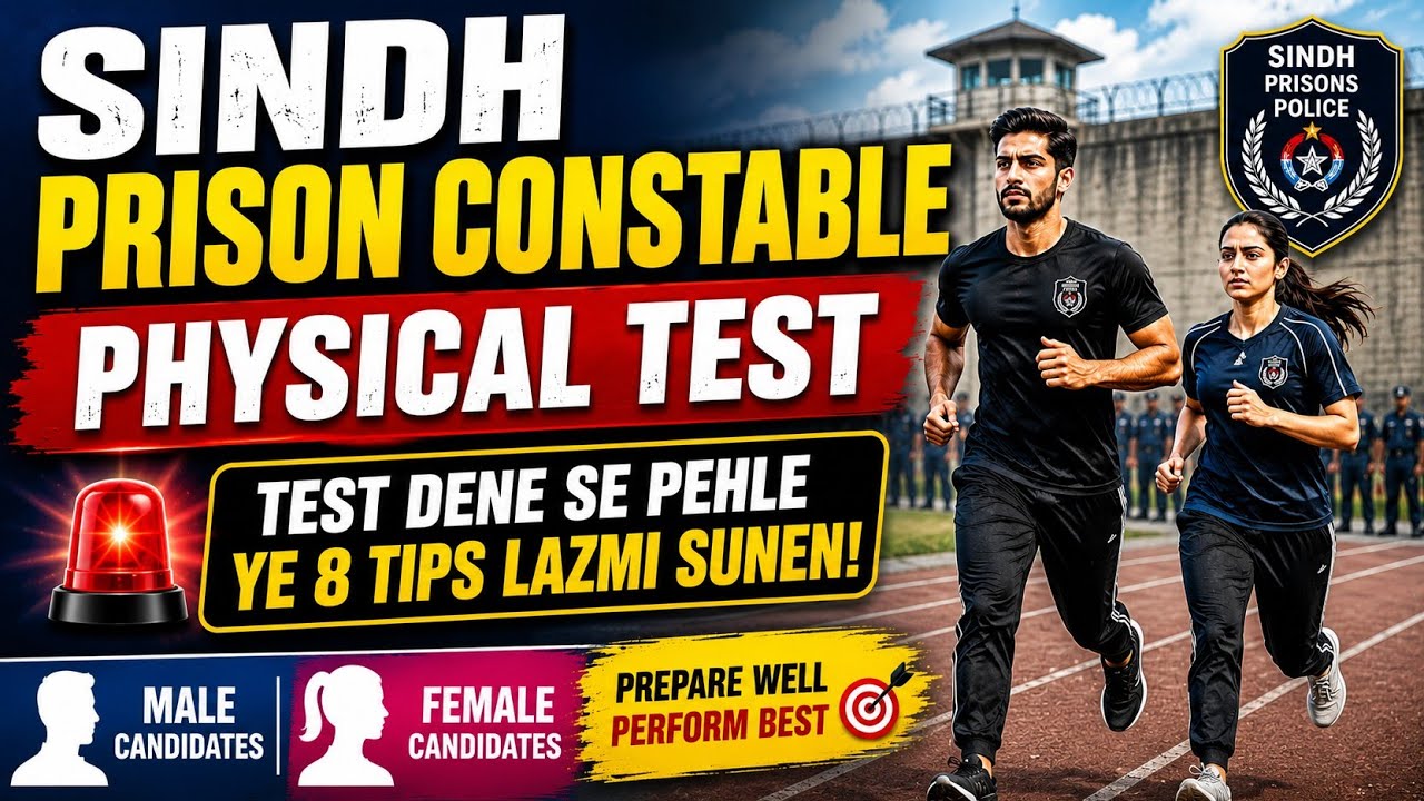 Sindh Prison Constable Physical Test 2026 | MustListenToThese8TipsBeforeTheTest | Male&FemaleCand...