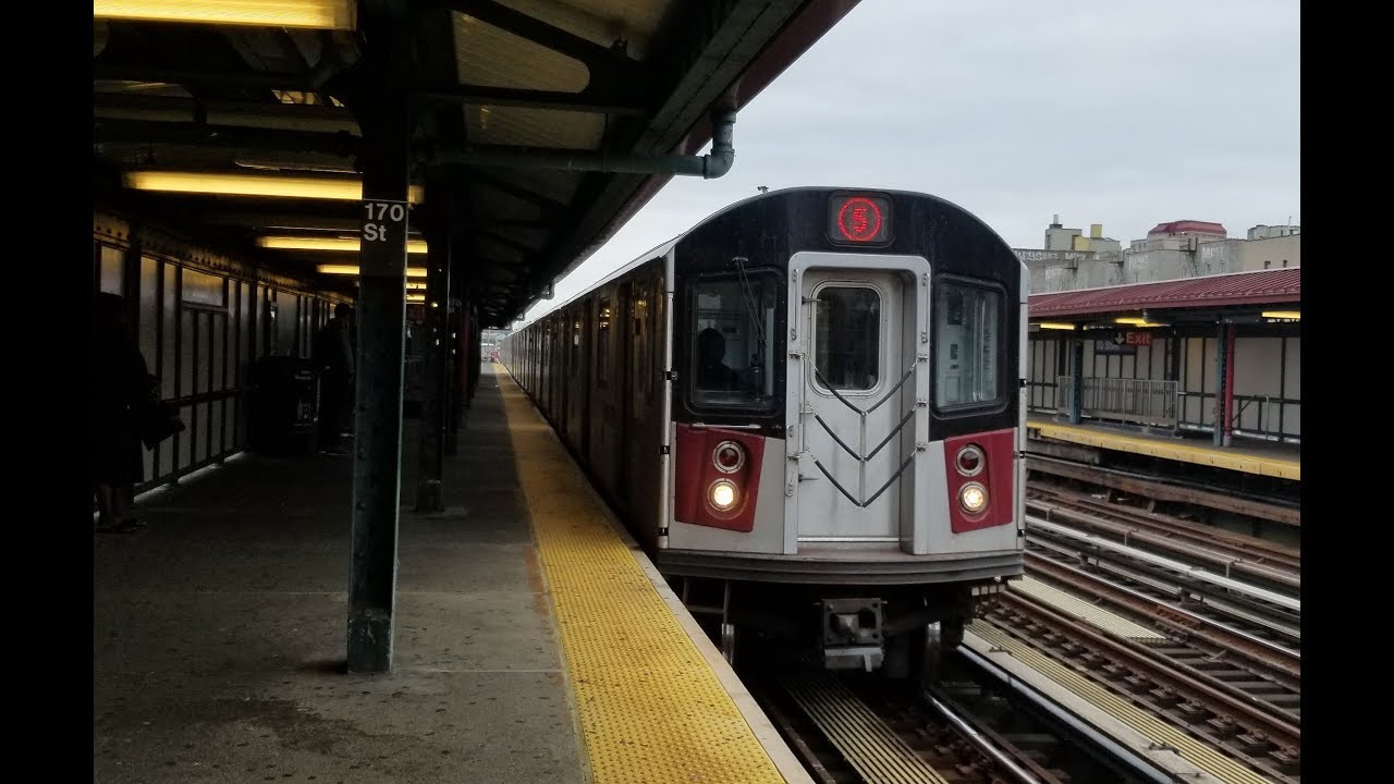 IRT Jerome Avenue Line: R142/A (4) Train + Rerouted R142A (5) Train @ 170th Street