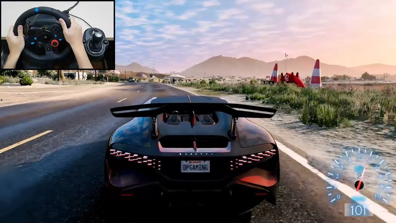 Bugatti Divo 2019 - GTA 5 - Logitech G29 Gameplay - GTA 5 Mod MVGA + ReShade ENB