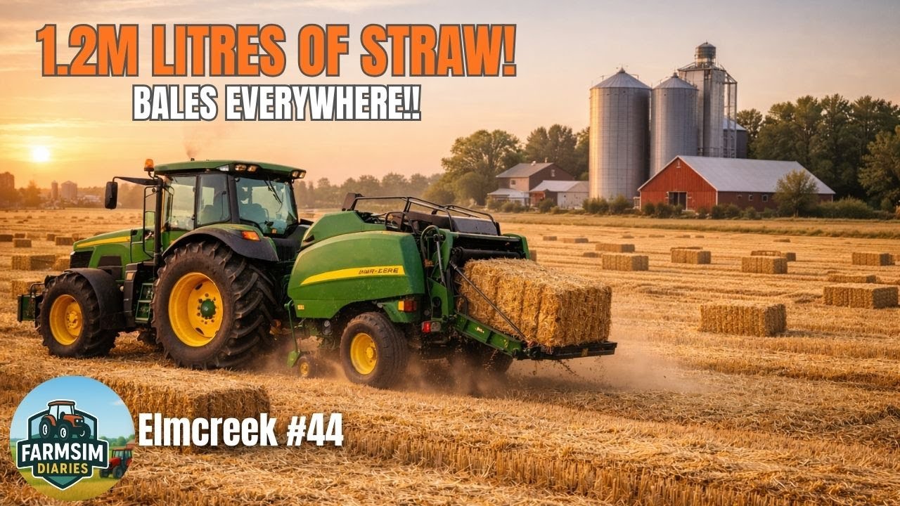 1.2 MILLION Litres of Straw! 😱| FS22 : Elmcreek Start From Scratch Part- 44