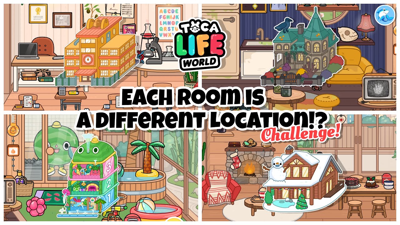 Toca Life World | Each room is a different Location challenge!? | Toca Boca