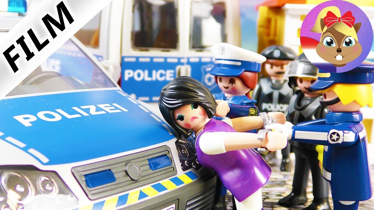Playmobil Film Nederlands - BOZE LERARES OPGEPAKT - Politie pakt Vluchtige - Familie Vogel