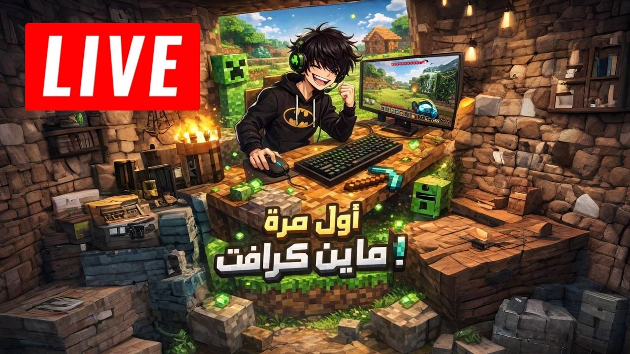 اول مره العب ماين كرافت في حياتي😃❤