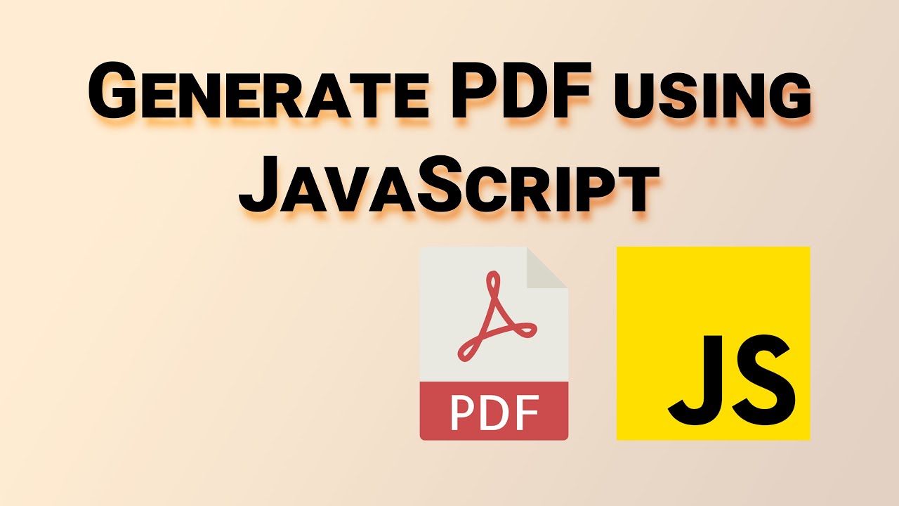 Generate PDF Using Javascript