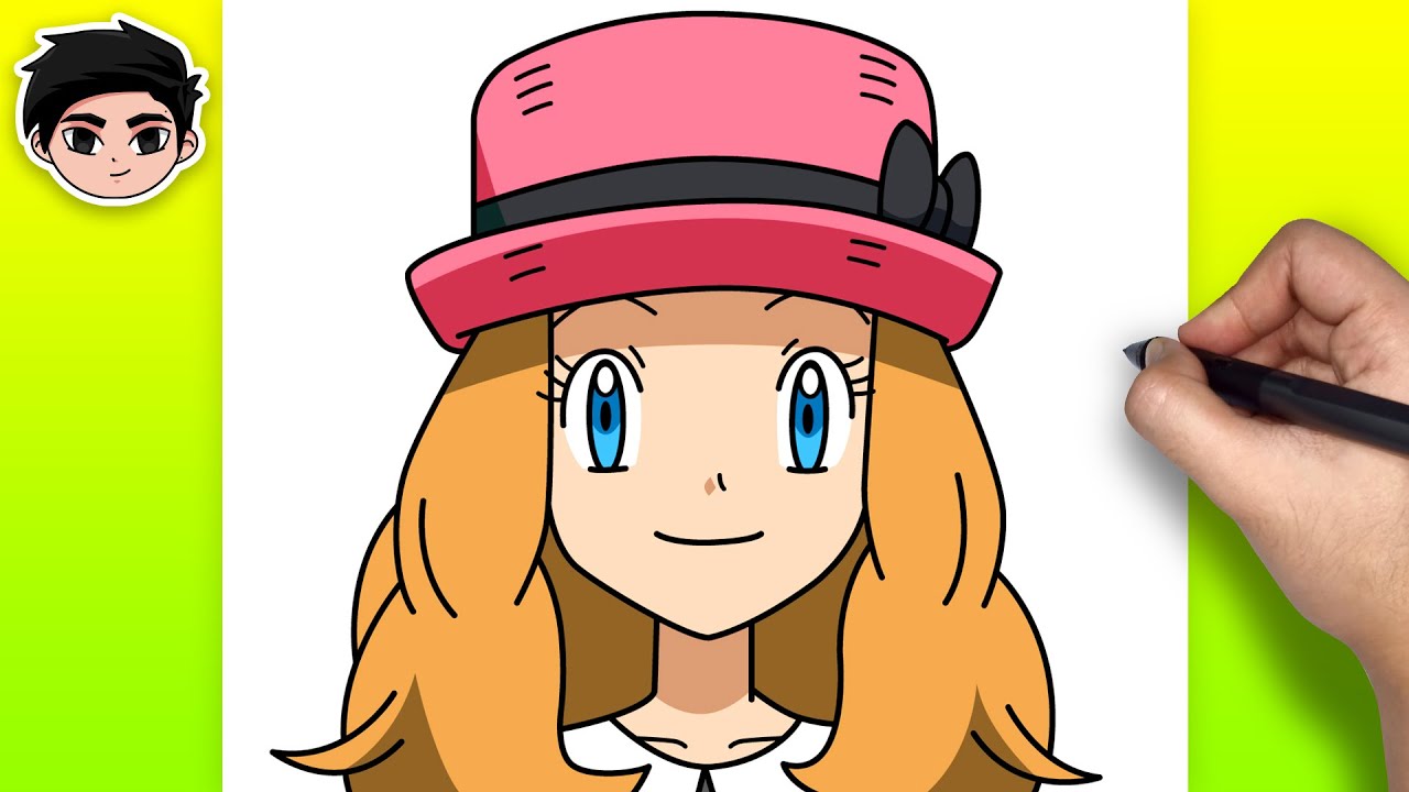 How to Draw SERENA from Pokemon | Easy Step-by-Step