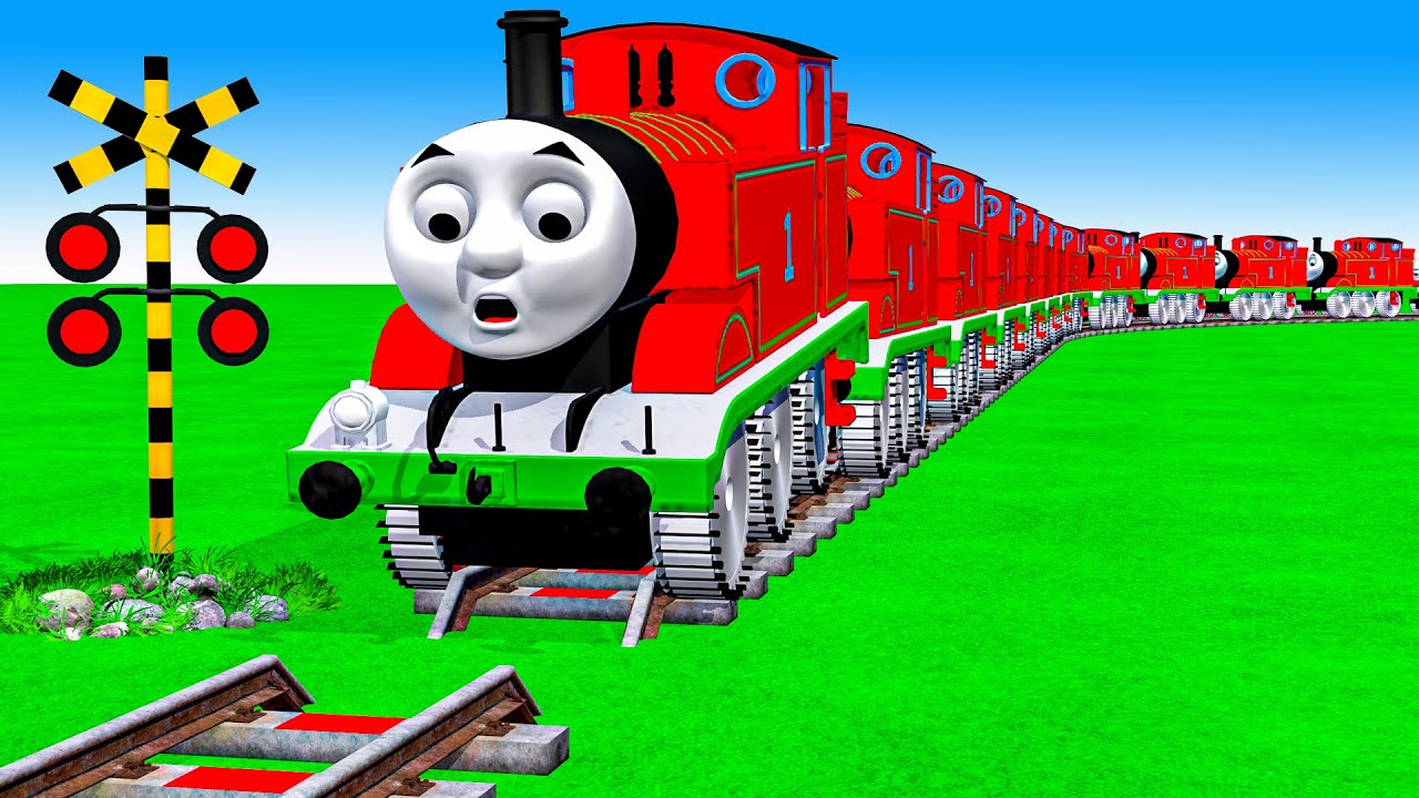 【踏切アニメ】複雑な電車 3 Trains Climbing Pynamid 2025 🚍 Fumikiri 3D Railroad Crossing Animation #1