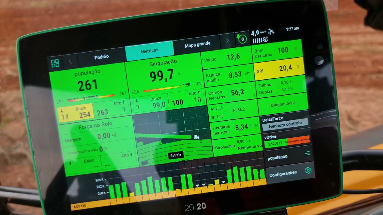PRIMEIROS CONTATOS COM O MONITOR DE PLANTIO DA PRECISION PLANTING