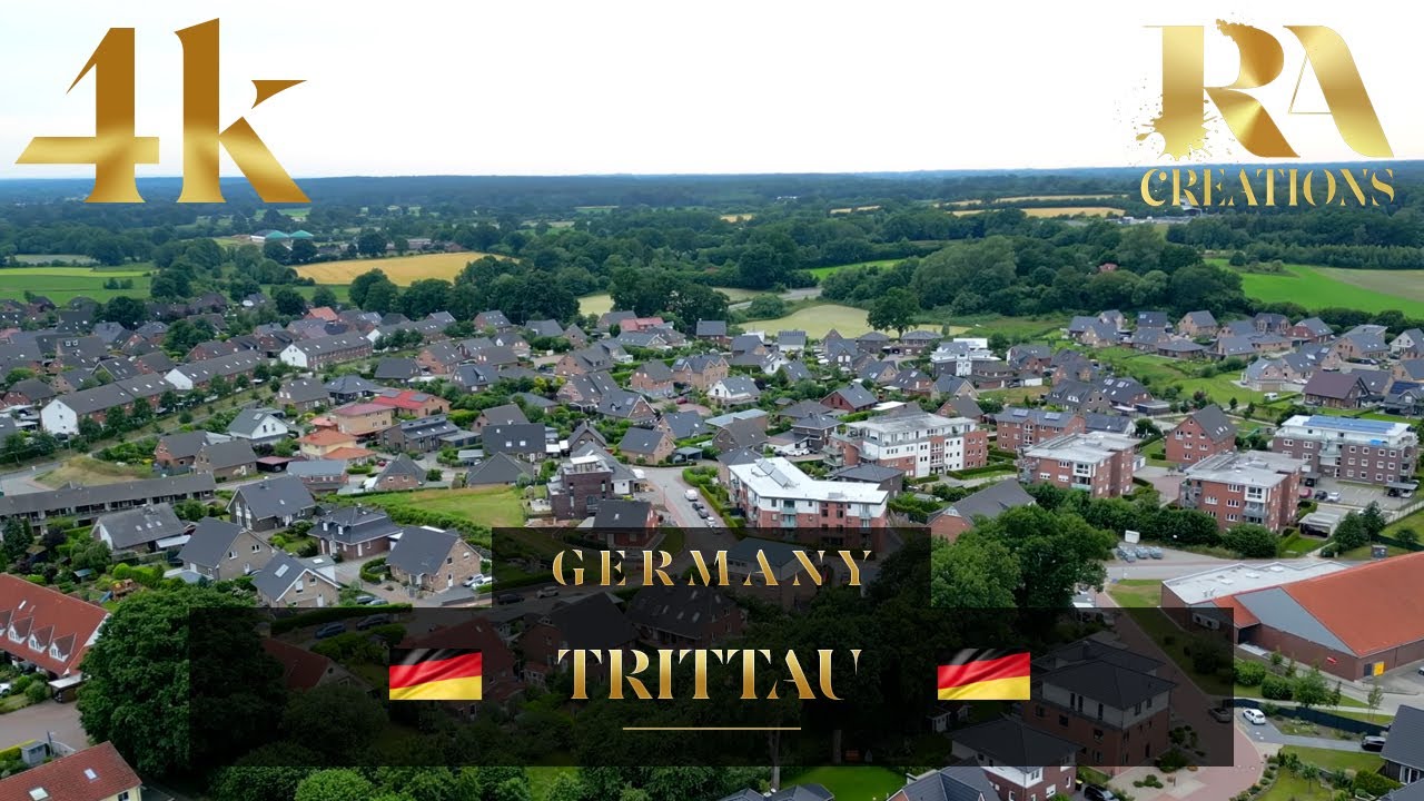 Drone Aerial 4K Trittau | Kreis Stormarn | Schleswig Holstein | Trittau Stadt | Trittau City