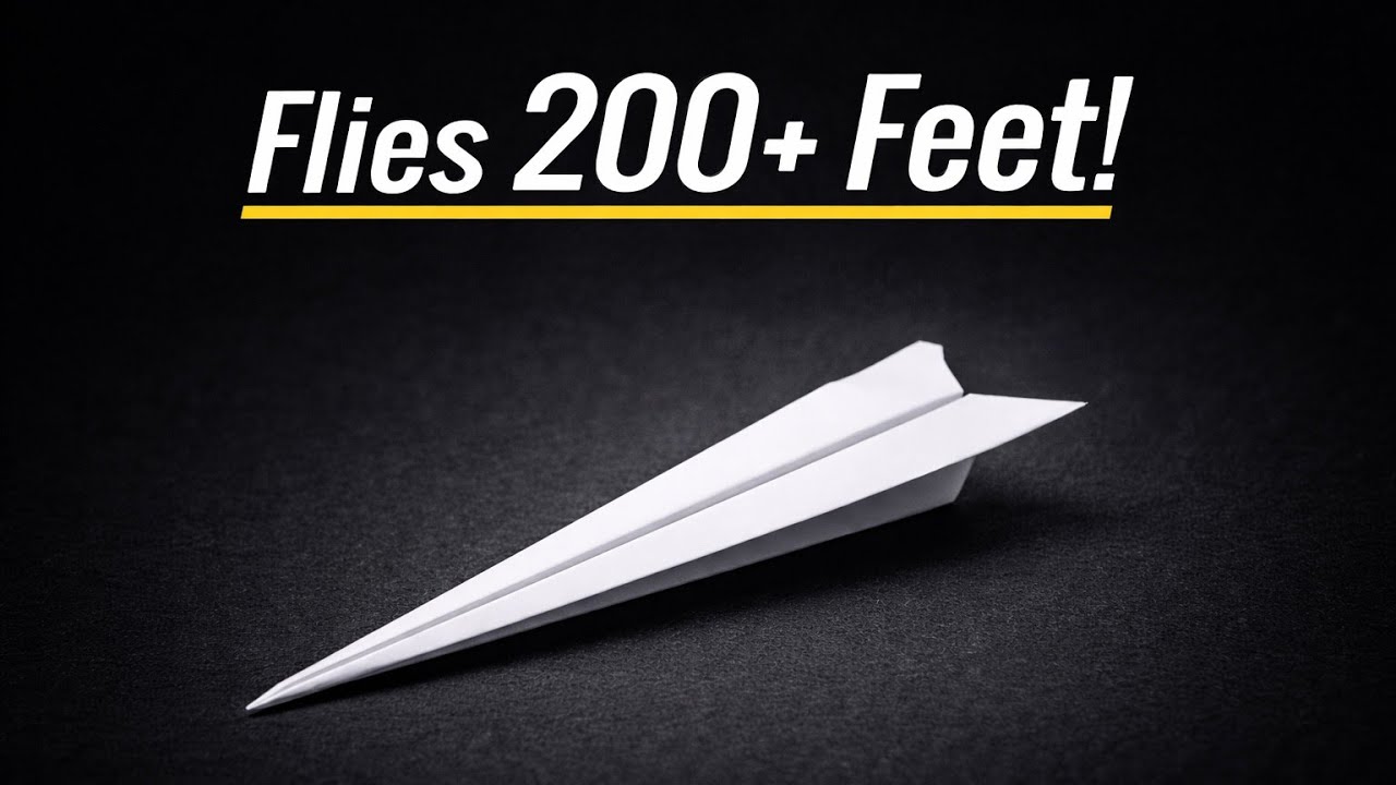How to Make a Paper Airplane That Flies 200+ Feet | Long Distance Paper Plane