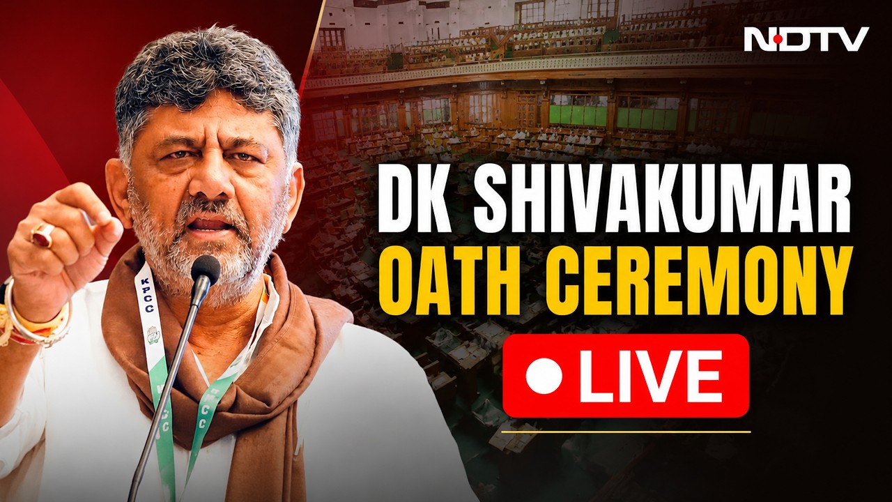 DK Shivakumar Oath Ceremony Live: DK Shivakumar Oath Ceremony | Karnataka News | NDTV 24X7 LIVE