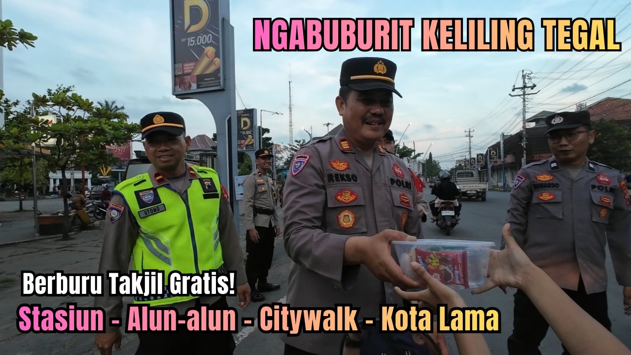 NGABUBURIT SORE: Suasana Ramadhan di Kota Tegal, Ramai Berburu Takjil Gratis!