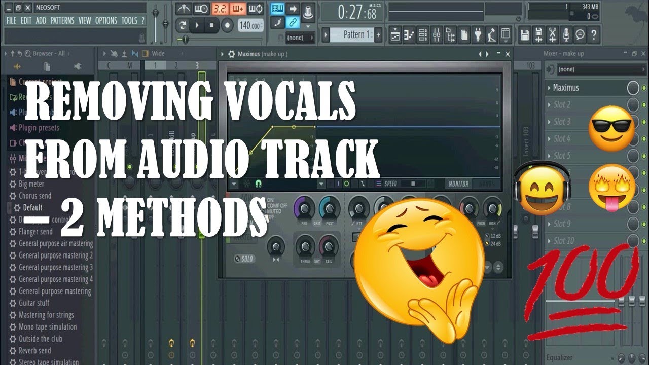 Removing vocals in a song – 2 methods