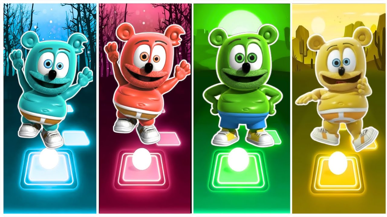 Gummy Bear EXE🩵 🆚 Gummy Bear❤️ 🆚 Gummy Bear Song💛 Cover💚 🎶 Tiles Hop EDM Rush
