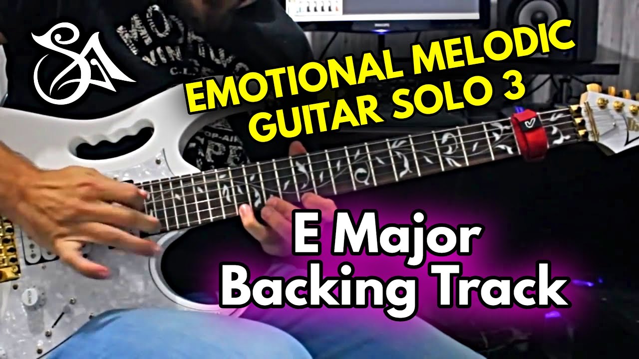 Emotional Melodic Guitar Solo 3 Backing Track in E