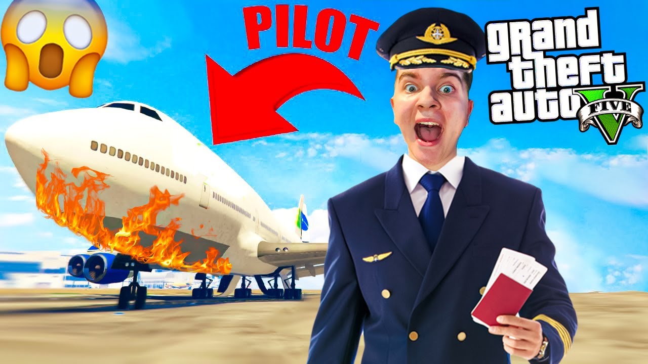 POSTAO SAM PILOT U GTA 5😱😂 *zapalio se avion*