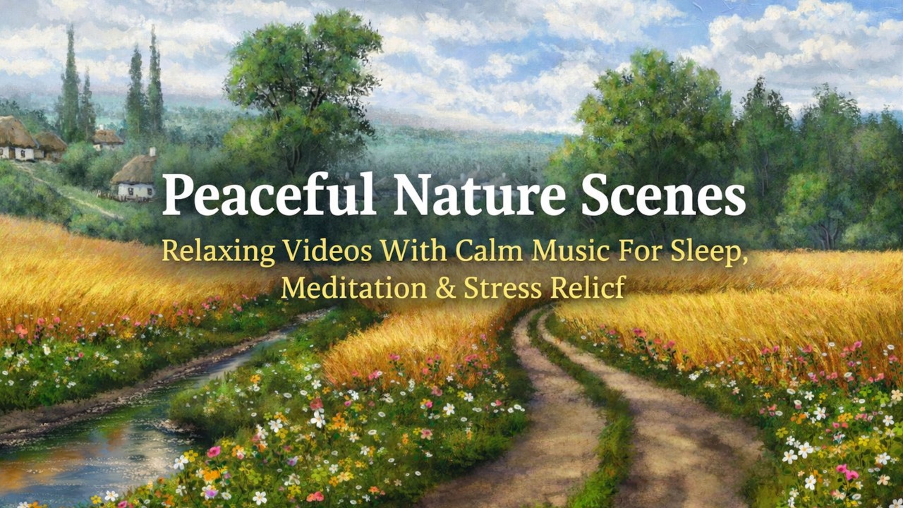 Peaceful Countryside Landscape | Relaxing Nature Painting Timelapse
