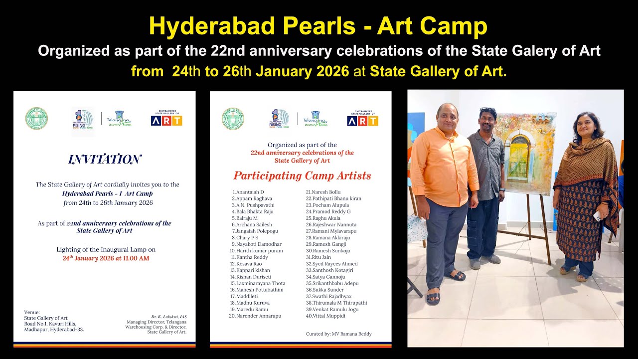 Hyderabad pearls  I  Art Camp from 24th to 26th jan 2026 @K rameshbabu7910