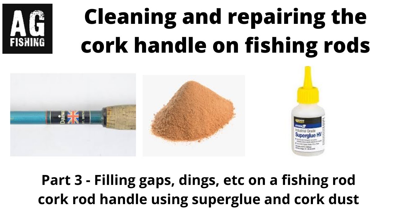 Pt 3 - Filling gaps and dings in the cork handle on a fishing rod #fishing #rodbuilding