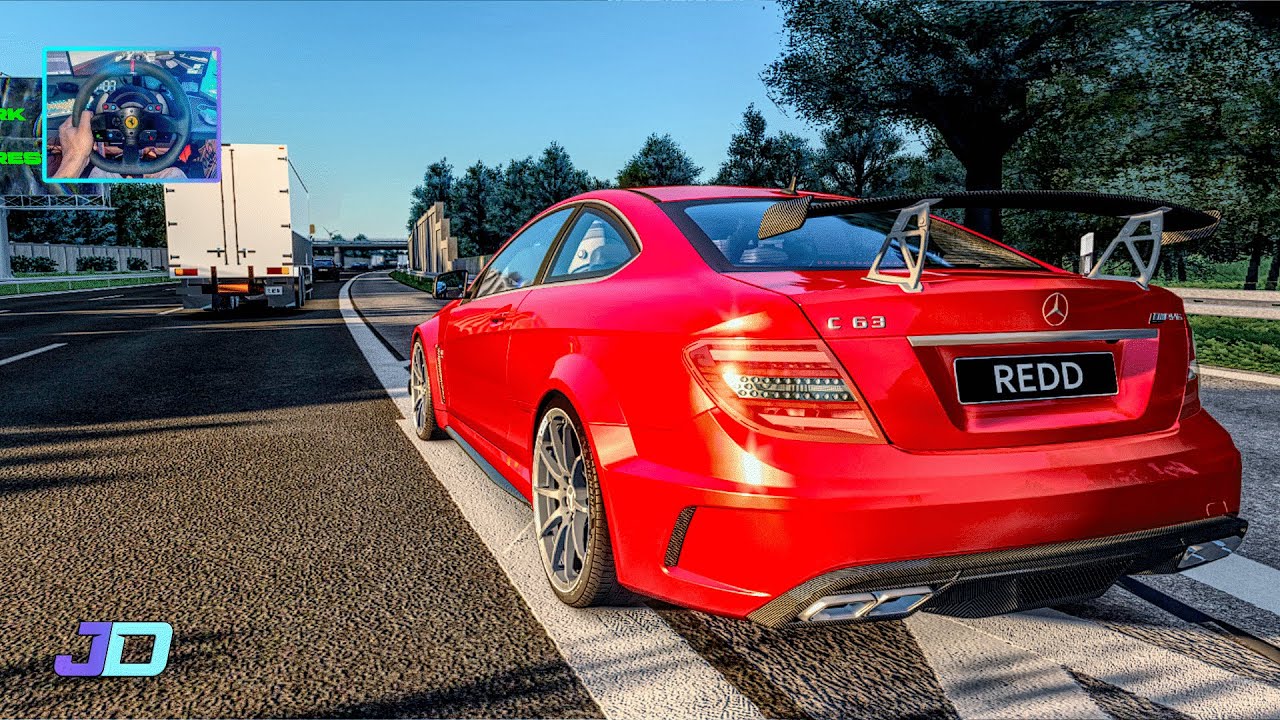 Assetto Corsa Mercedes-AMG C63 W204 Cutting Up in Omega Hometown | Thrustmaster T300 RS