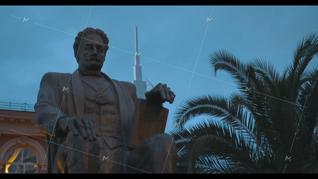 Batumi, Adjara, Georgia. Monument Of Memed Abashidze. Writer And Public Benefactor. Georgian
