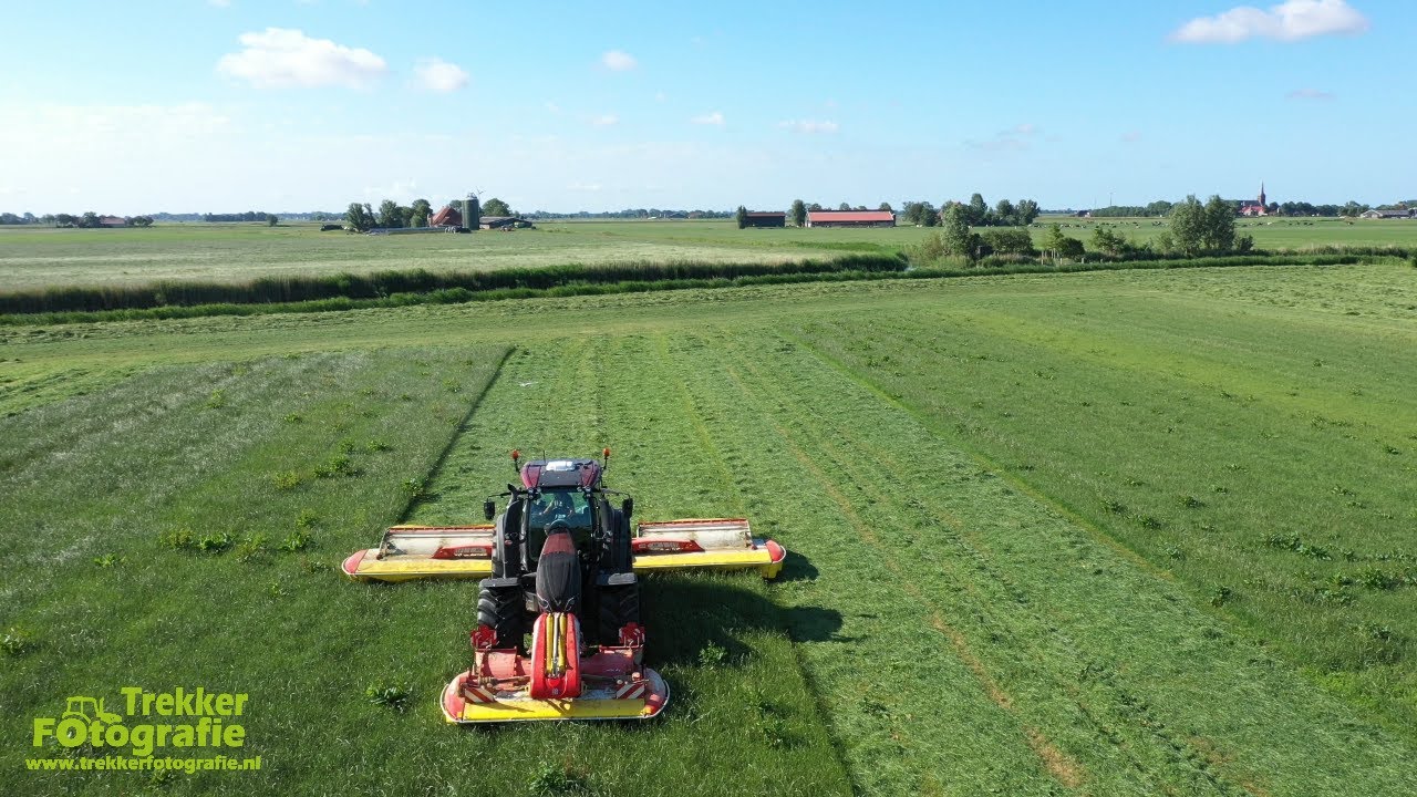 Tweede snede gras maaien door Rispens Miedema