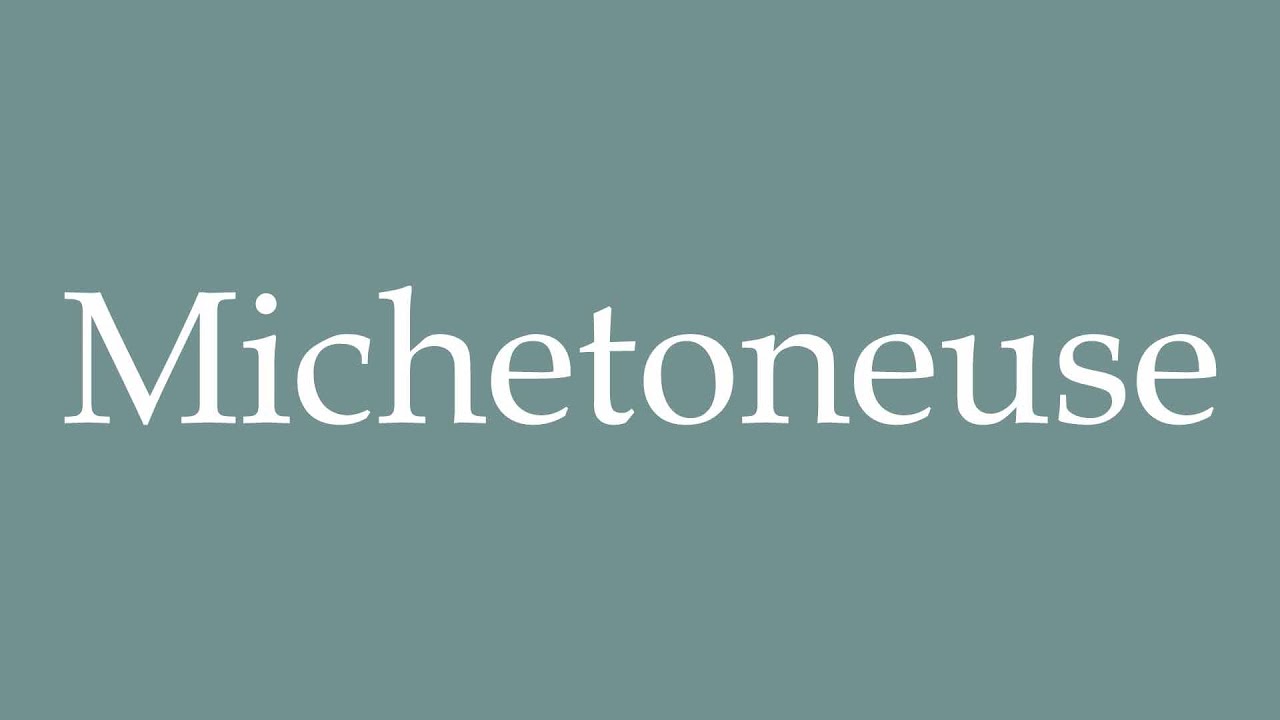 How to Pronounce ''Michetoneuse'' Correctly in French