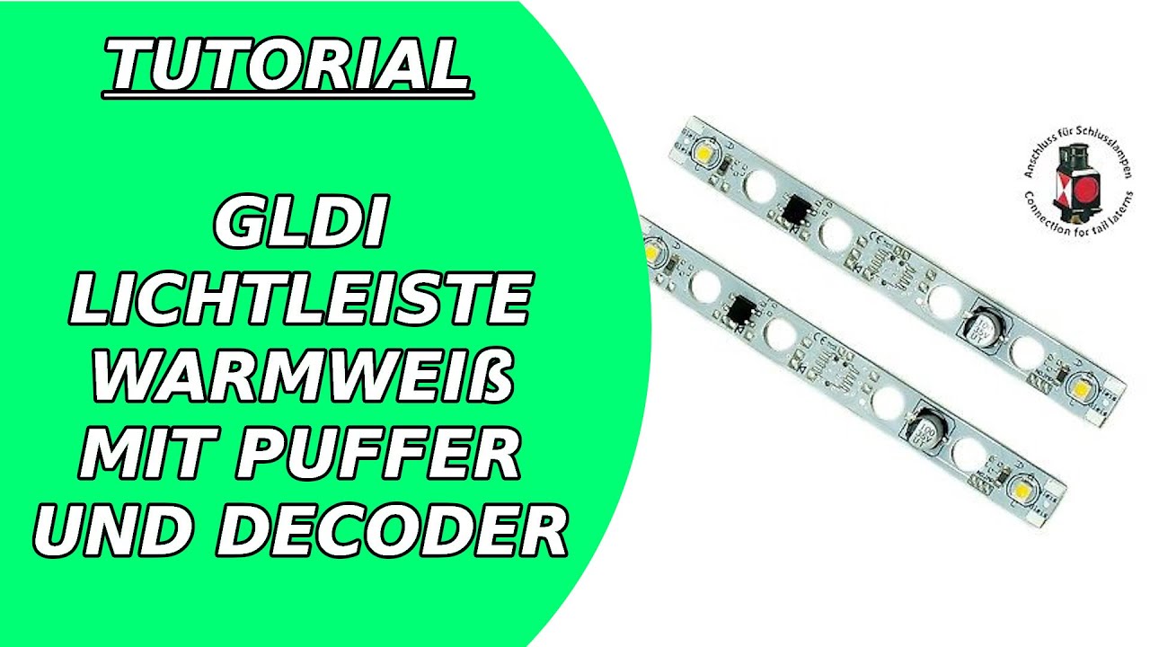 GLDi Lichtleiste 100mm mit Decoder, warmweiss, Puffer Gartenbahn,Garteneisenbahn,Spur G, Bau