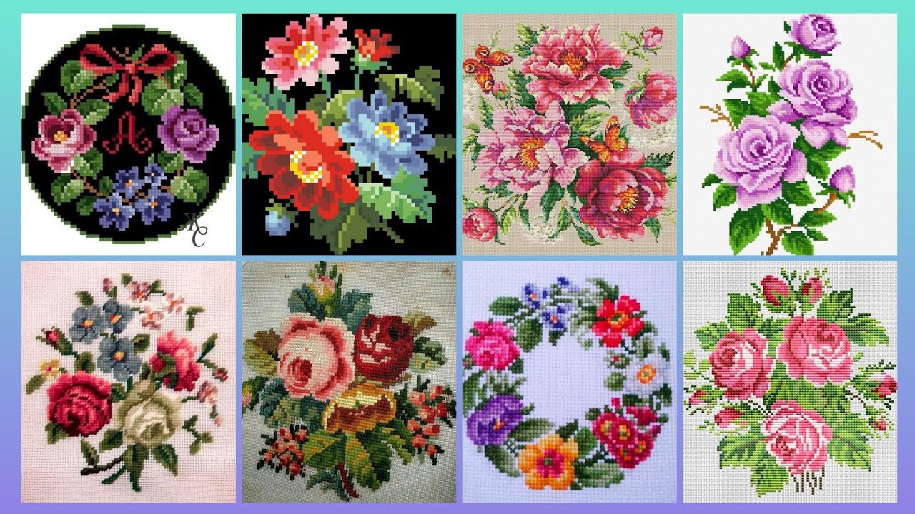 Gorgeous cross stitch patterns /countable embroidery #charsutikarhai/latest dosuti design ideas2026