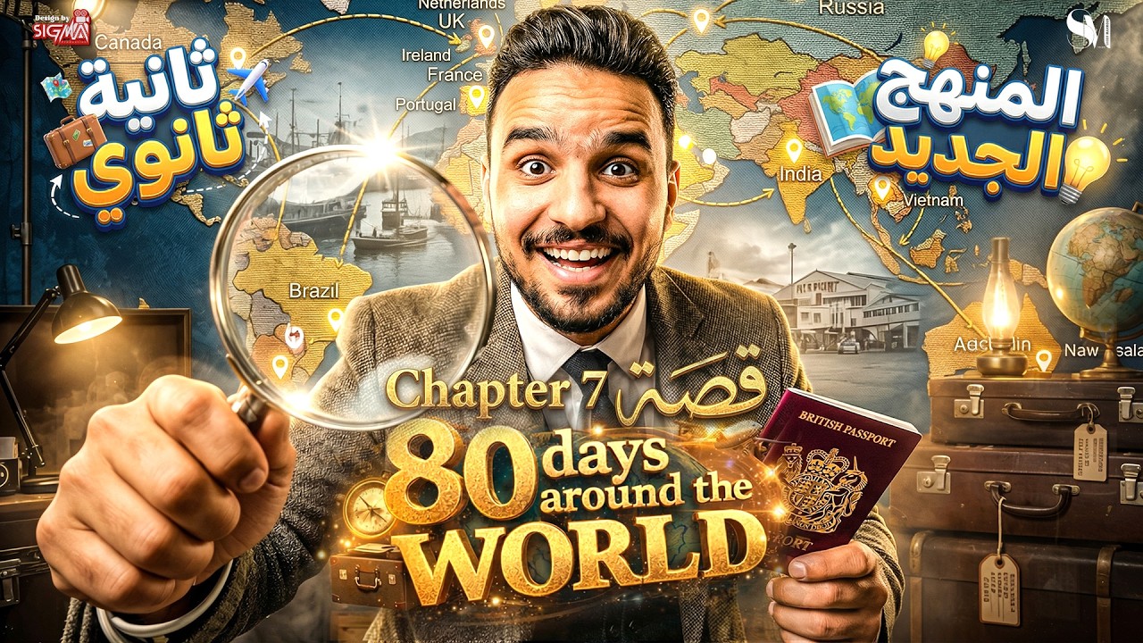 AROUND THE WORLD EIGHTY DAYS قصة | شرح و حل | الصف الثاني الثانوي - 2026