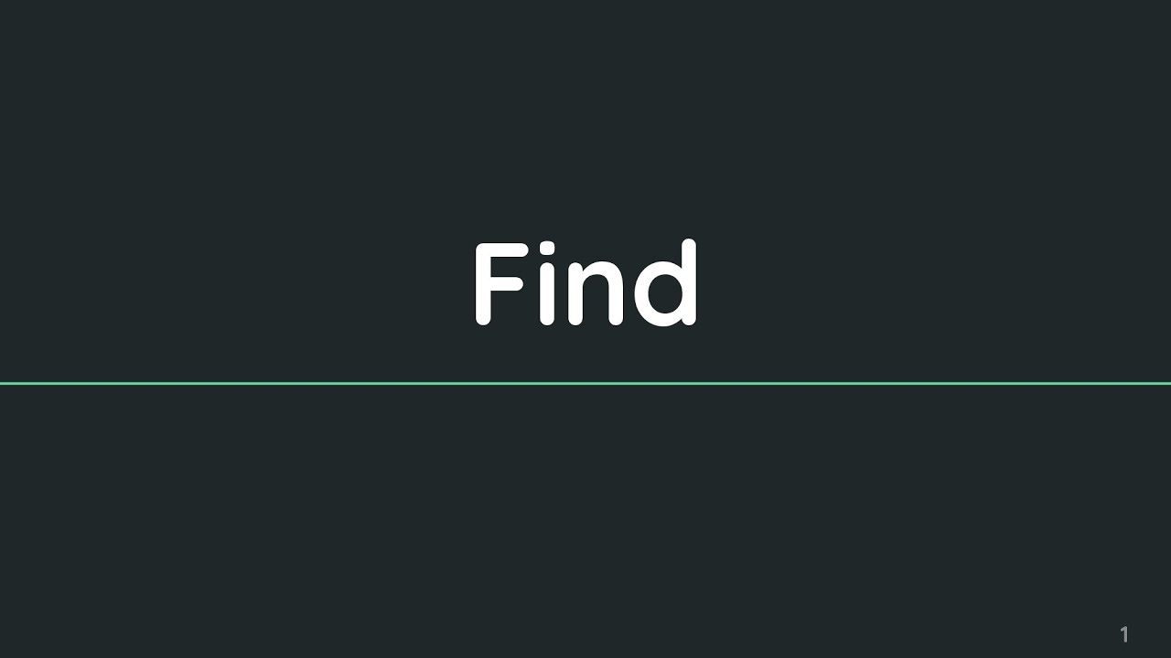 M1101 - CM 11 - Linux - Find