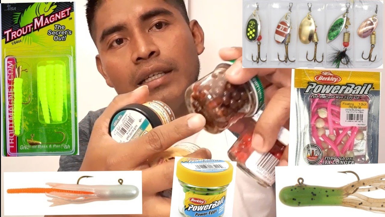🔴Como pescar truchas con lure/ CUCHARILLA Y POWERBAIT (SALMON EGG) tutorial
