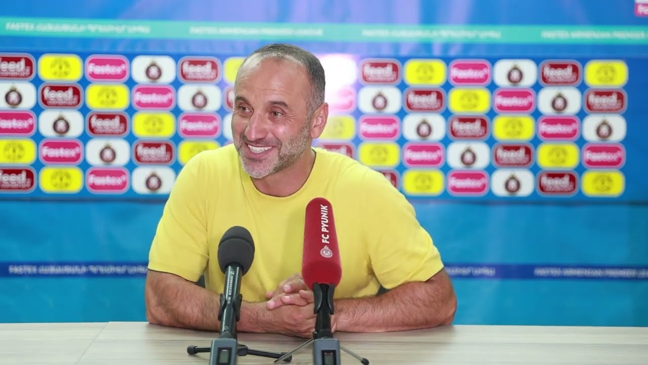 Eghishe Melikyan post match press conference after the match against Urartu