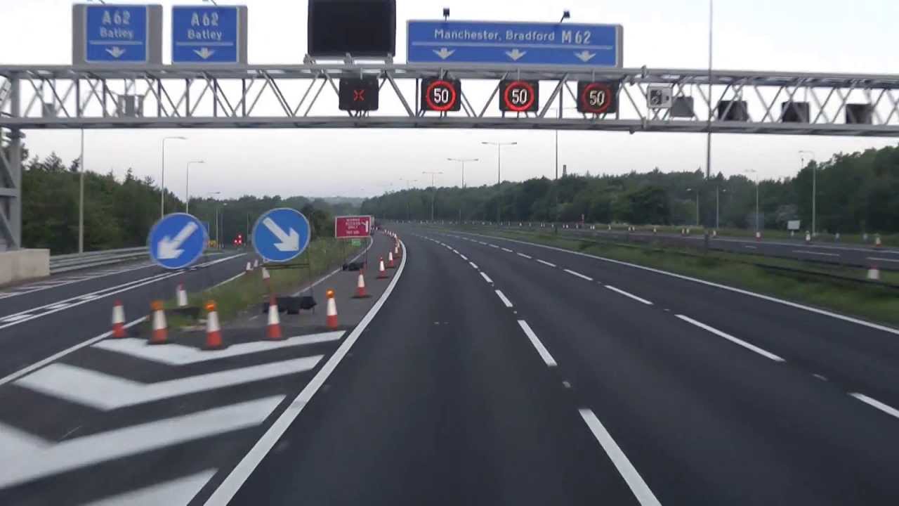 M62 Roadview, From J29 M1 to J21 Milnrow.