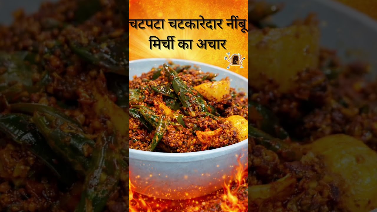 खाने का मजा दोगुना करने वाला नींबू मिर्ची अचार | आसान व झटपटरेसिपी#food #recipe #cooking #easyrecipe