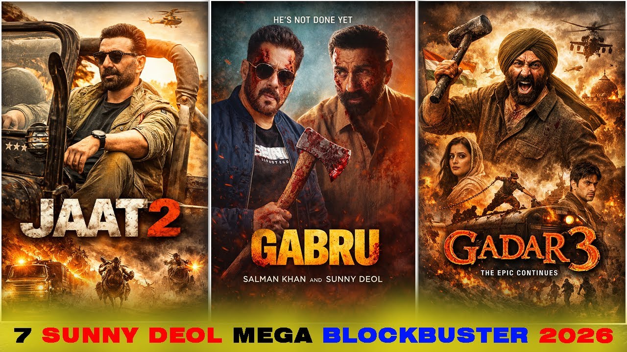 Sunny Deol की इन 7 फिल्मों से थर-थर कांपेगा बॉलीवुड! 🔥 | Sunny Deol Upcoming Movies 2026