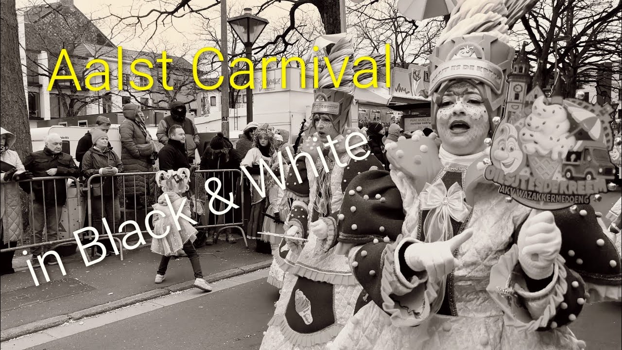 Aalst Carnival Belgium | 4k Black & White Parade #aalstcarnaval #aalst #belgium #retro #parade 