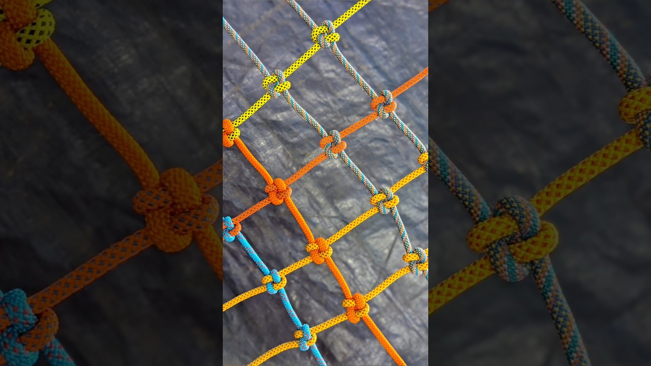 Tying Cargo Net Knot/ Rope Net.