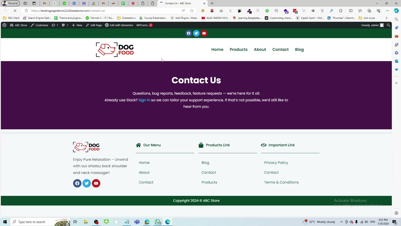 Contact Us Page Design with Elementor Part- 1