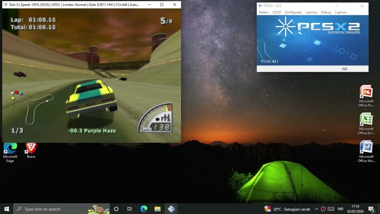Testing Emulatlor Rumble Racing PCSX2