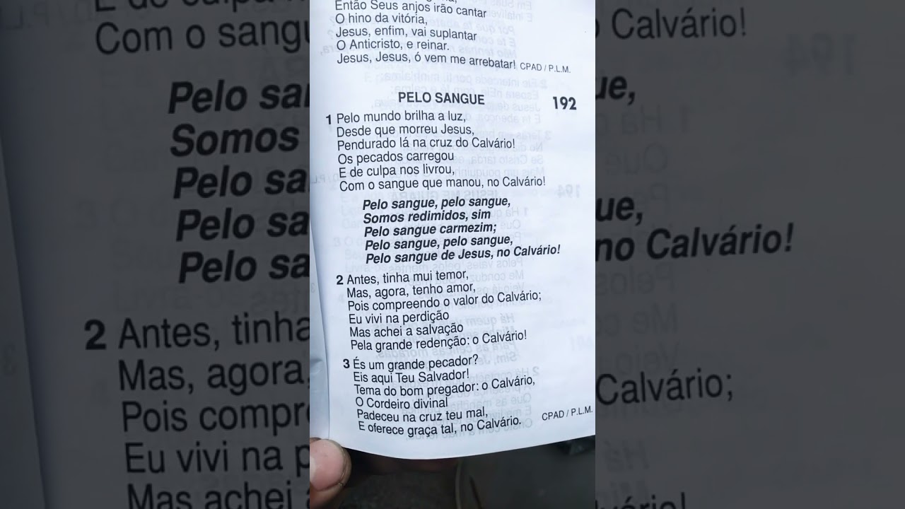 Pelo Sangue ( 192 ) Harpa Crist&atilde; 🙏