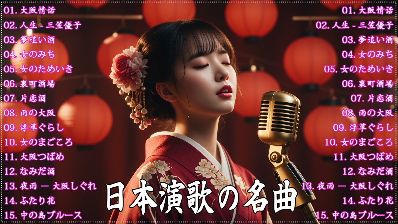 日本演歌 の名曲 メドレー 🔊🎶演歌と共に歩いた日々、哀しみも夢だった