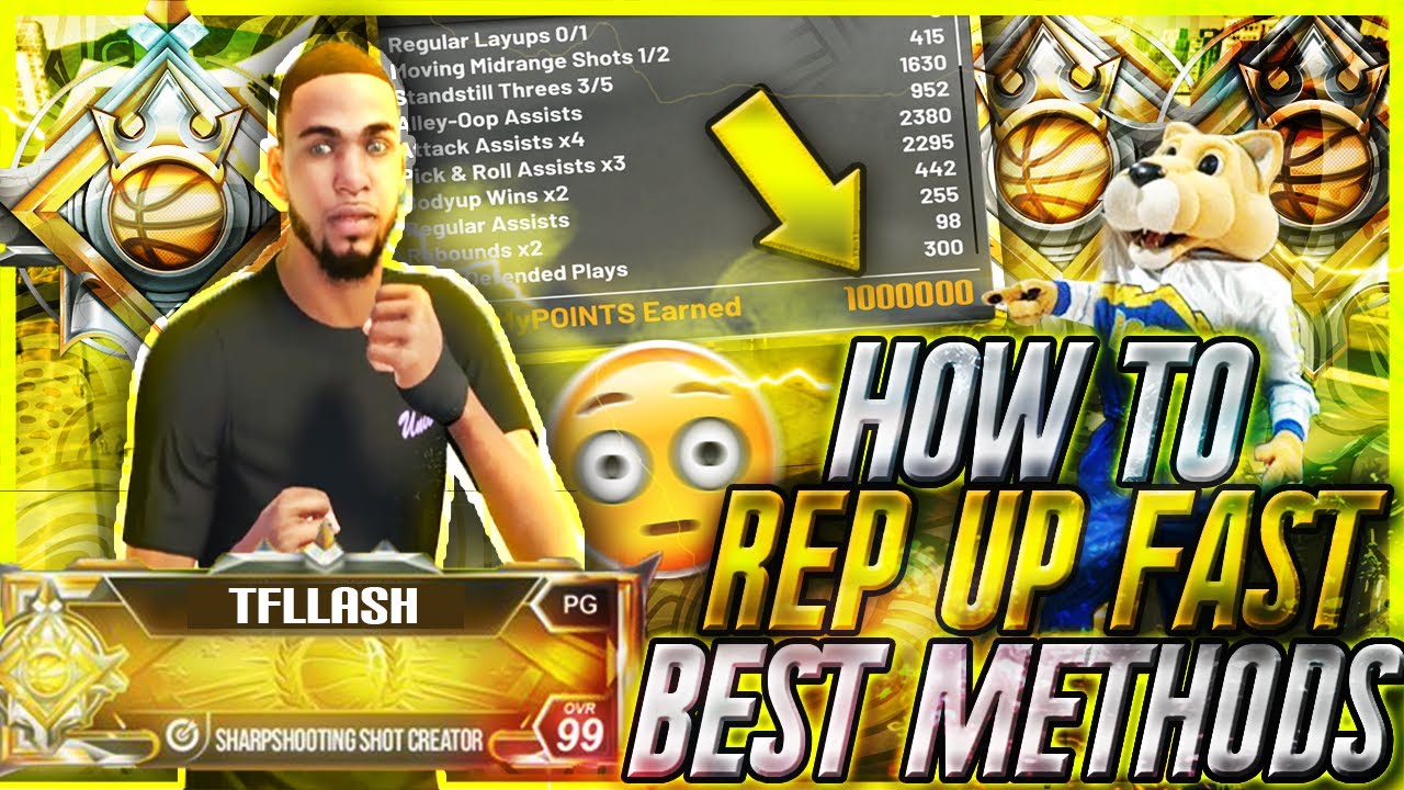 FASTEST BEST REP METHODS in NBA 2K21! How to REP UP FAST in 2k21 for ALL BUILDS + DAILY SPIN METHOD!