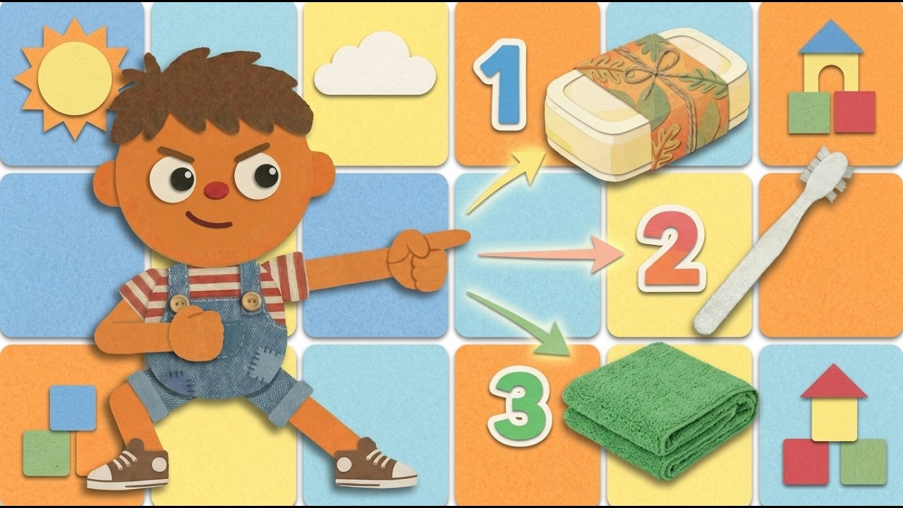 Bathroom Song for Kids | Learn English Words: Soap, Toothbrush, Towel