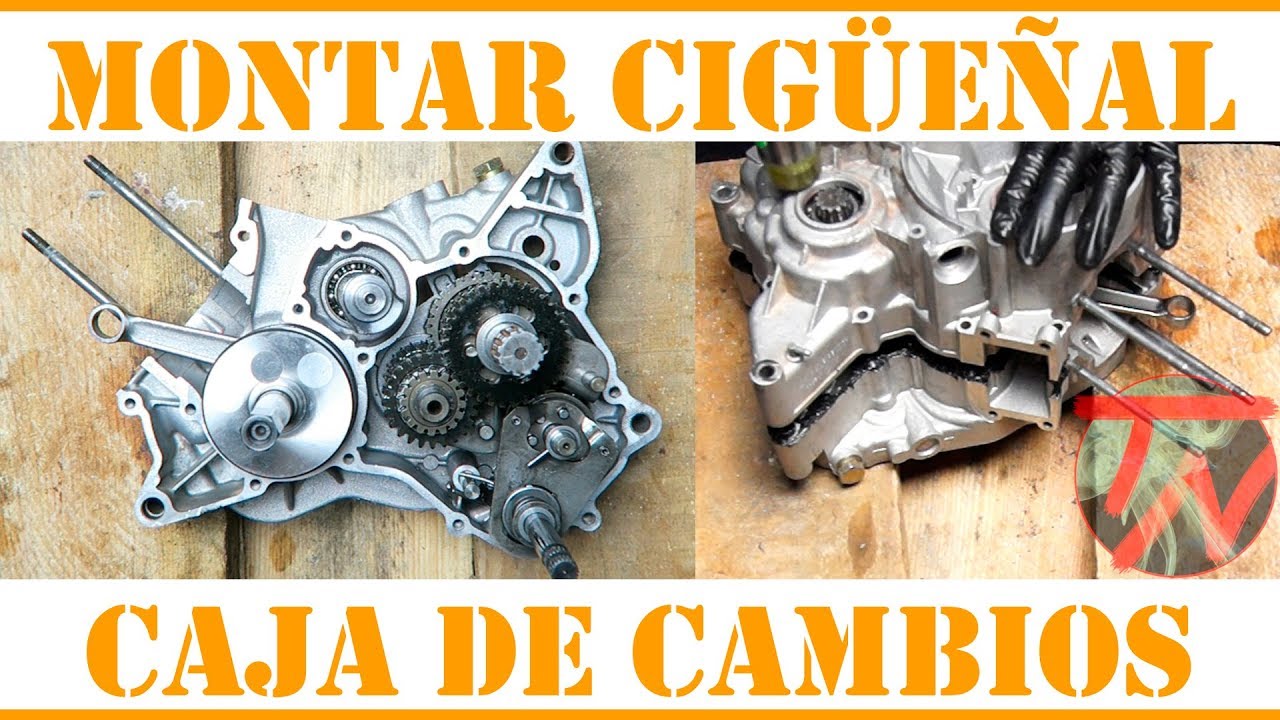 Como montar CIGUEÑAL CAJA DE CAMBIOS y cerrar motor MOTO 🛵👨🏿‍🔧