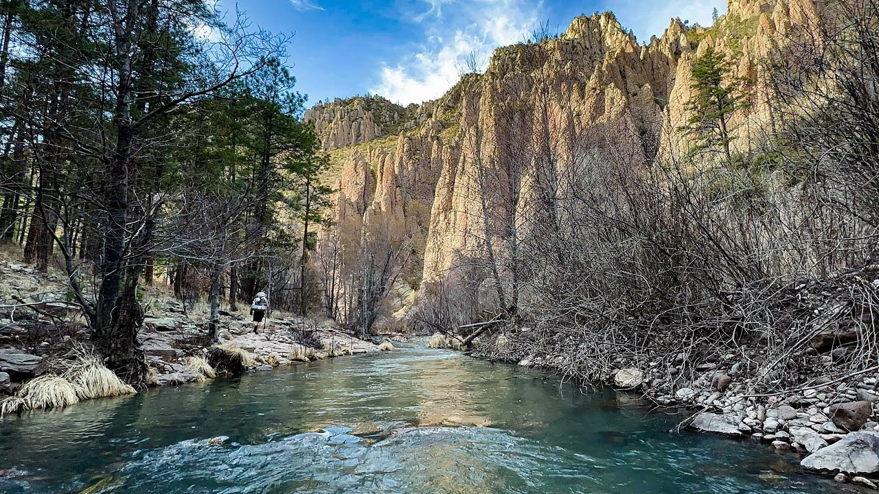 MOST BEAUTIFUL PLACE IN NEW MEXICO? WINTER Backpacking the Gila Wilderness RAIN, SNOW & HIGH WATER!