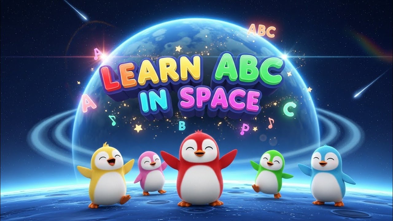 Penguins Alien Planet Part 3 | Learn ABC in Space | Fun Alphabet Song for Kids