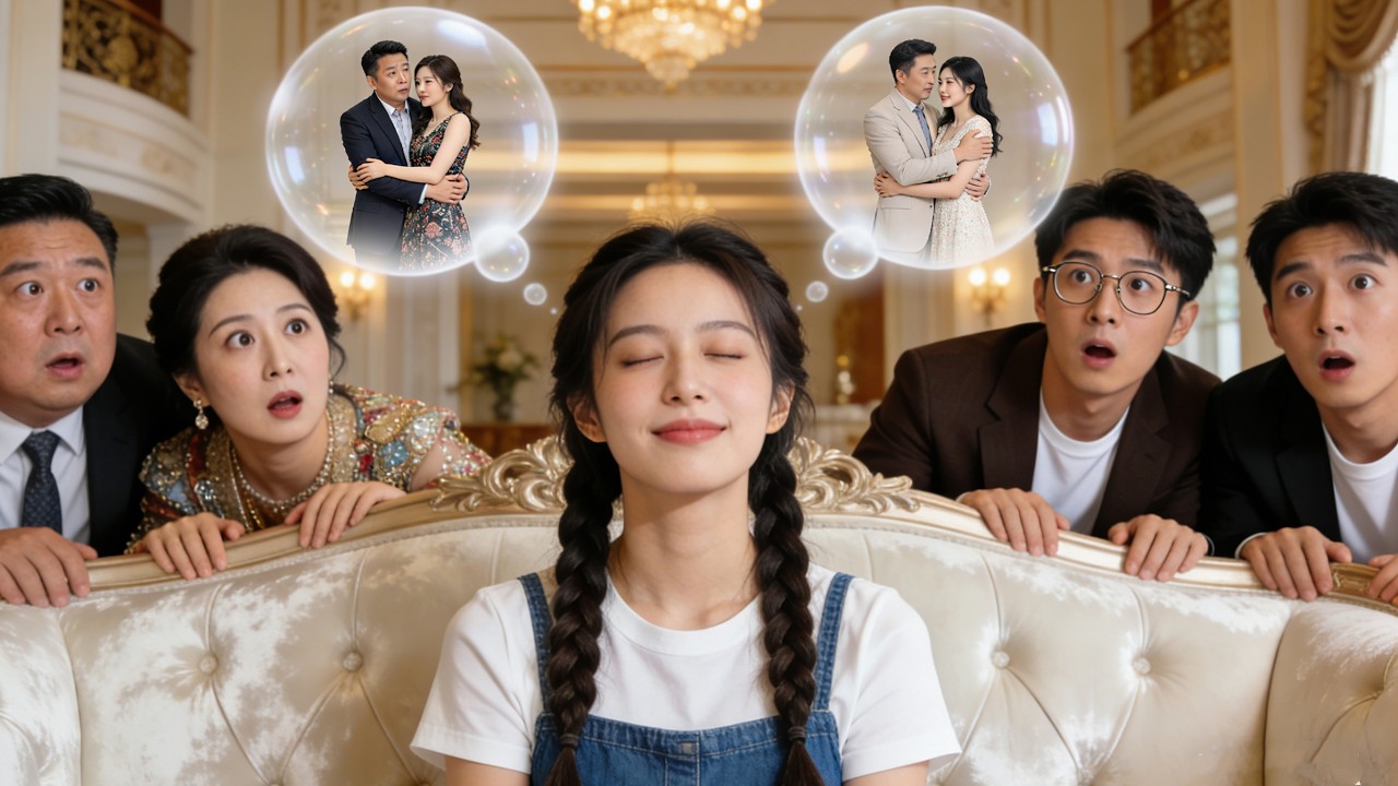 Real heiress returns, family through her thoughts exposes fake conspiracy, spoils her rotten.