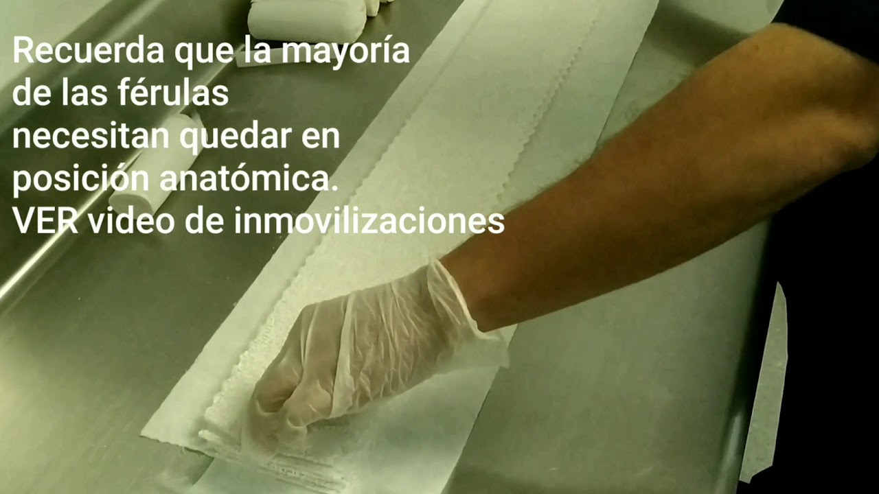 ¿CÓMO HACER UNA FÉRULA O INMOVILIZACIÓN CON VENDA DE YESO?