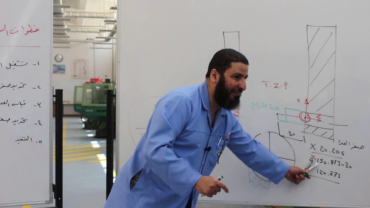 كيفية تحديد صفر العدة على مخرطة cnc نوعية : emco المقطع الثاني